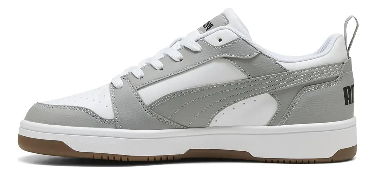 Zapatilla Puma Rebound V6 Hombre Blanco+Gris 392328-53